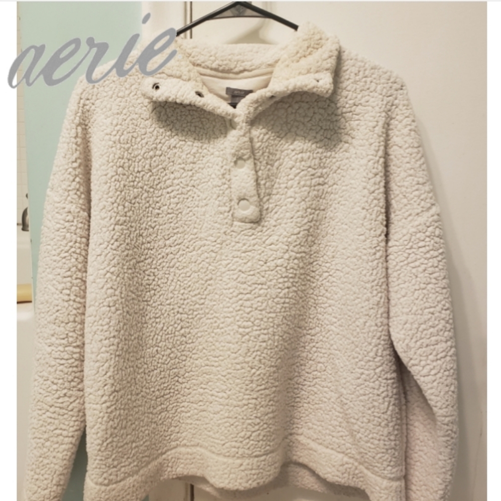 AERIE Cloud Sherpa Oversized Pullover